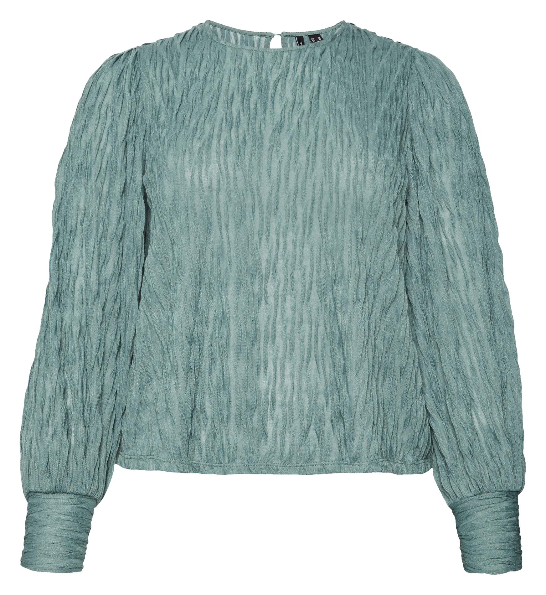MAIA - Top col rond texturé | Vert