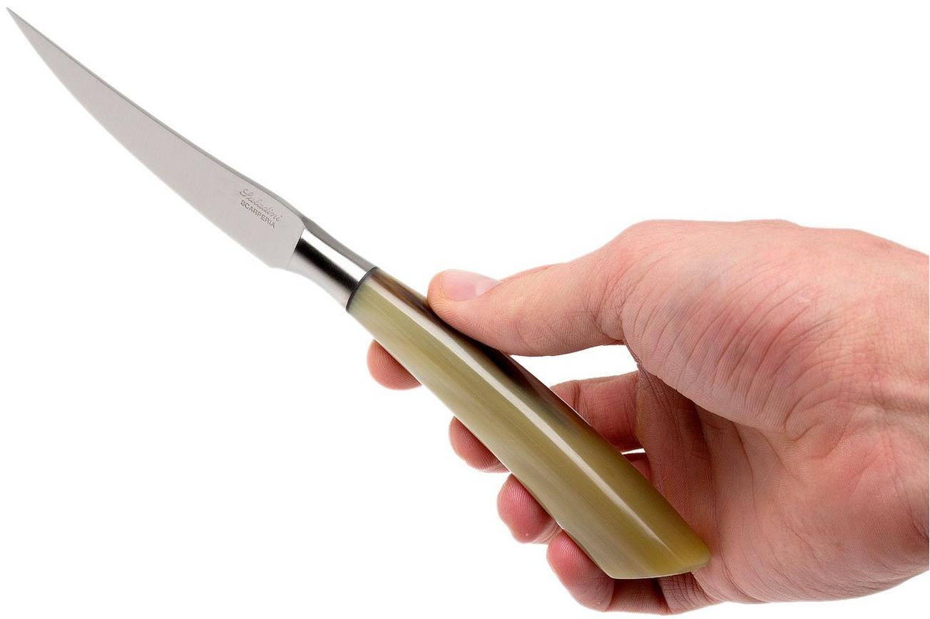 Saladini 6-delige steakmessenset 23 cm, ossenhoorn