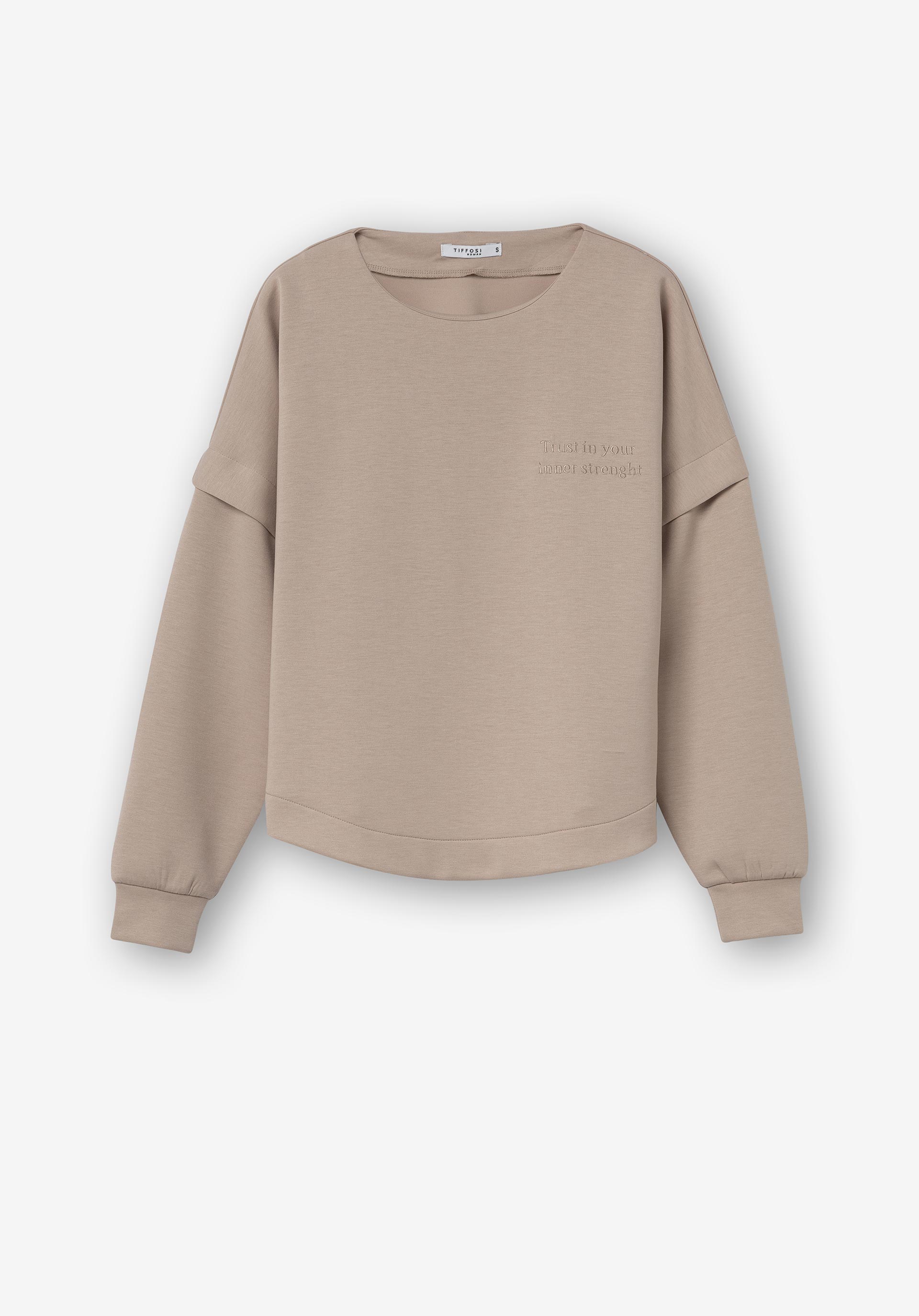 Sweatshirt com Mensagem Bordada