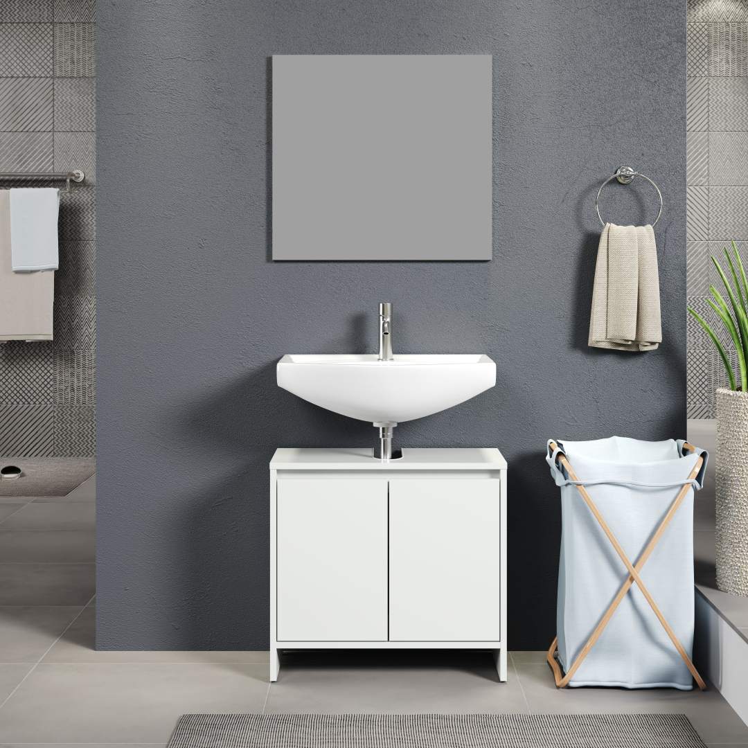Basix badkamermeubelset, wit. 1 x 1 x 1 cm