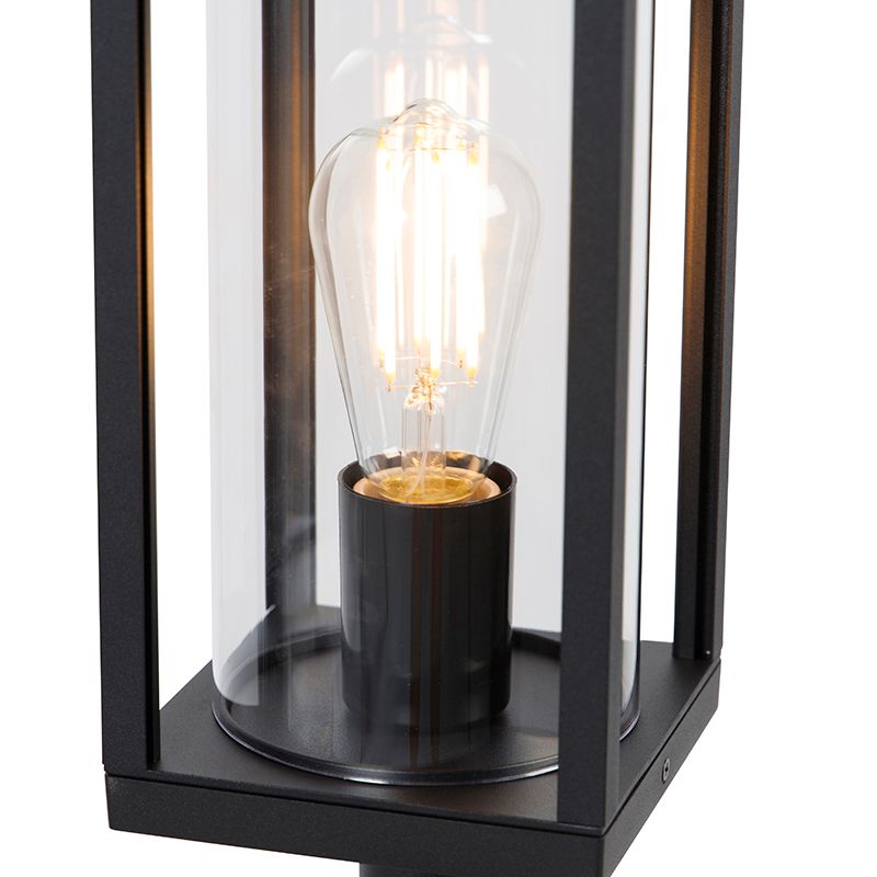 Staande buitenlamp zwart 100 cm met grondpin en kabelmof - Charlois