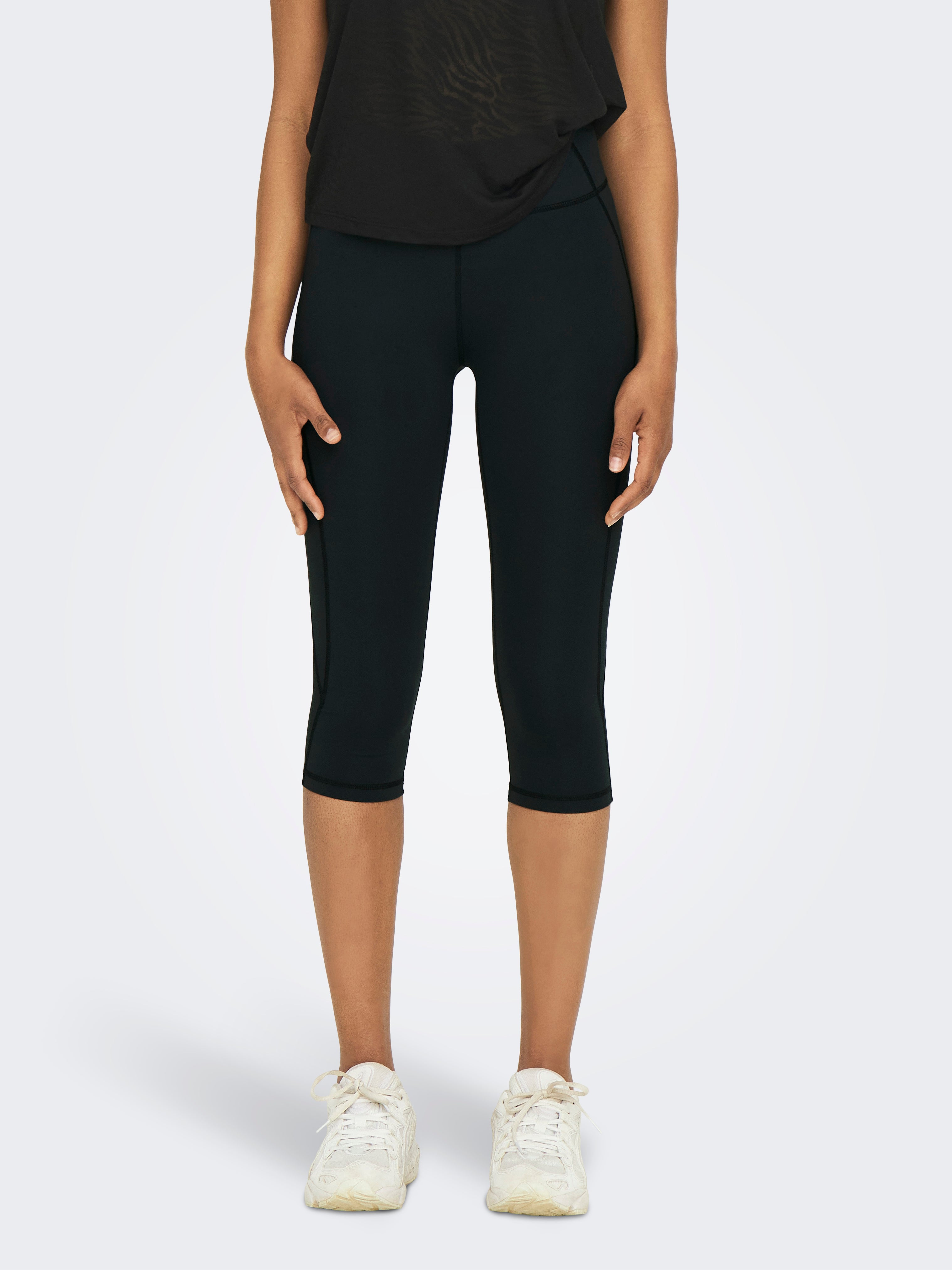 ONPOPAL Hohe Taille Enger Schnitt Sportleggings Black