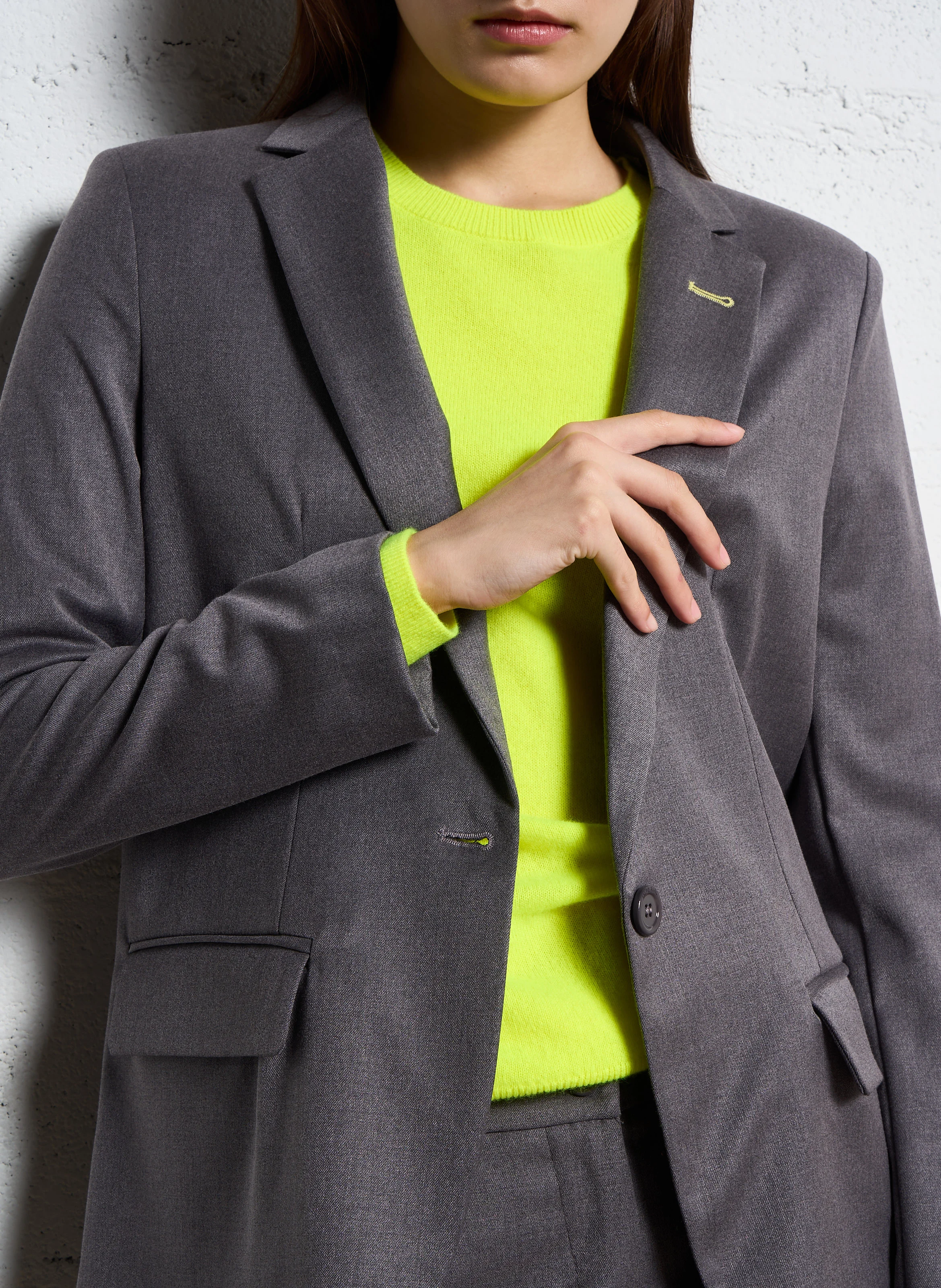 Veste col tailleur | Gris