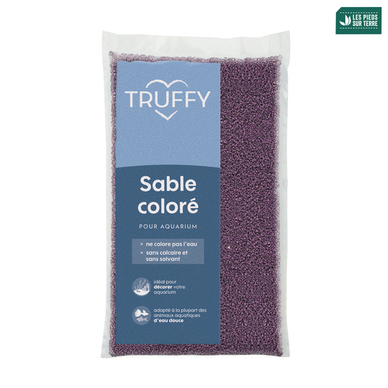 Sable coloré pour aquarium d'eau douce Truffy violet 12Kg