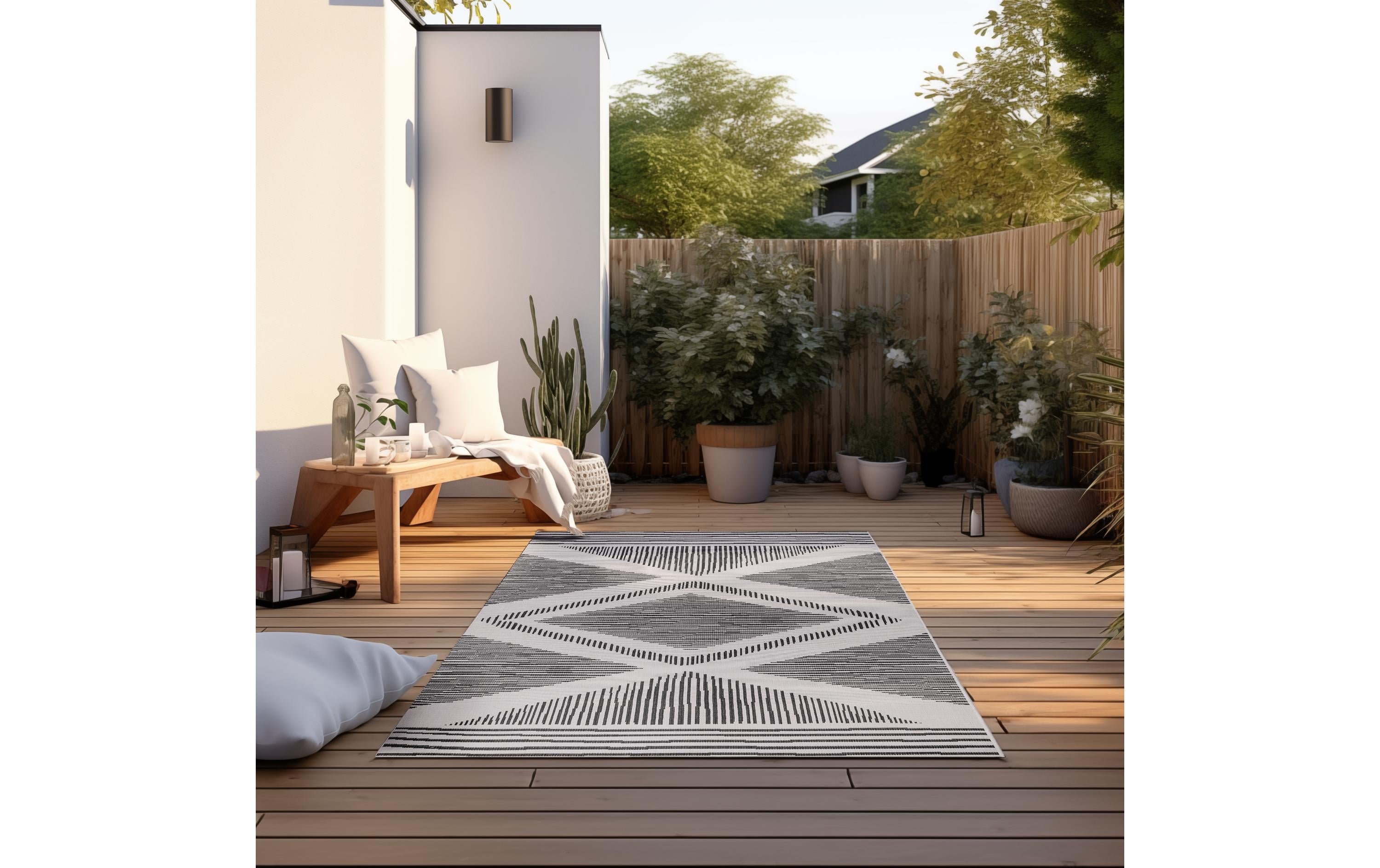 Teppich Rhombus 160 x 230 cm, BlackDesignteppich