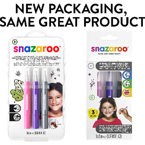 Snazaroo ansigtsmaling penselmaling 3 stk.