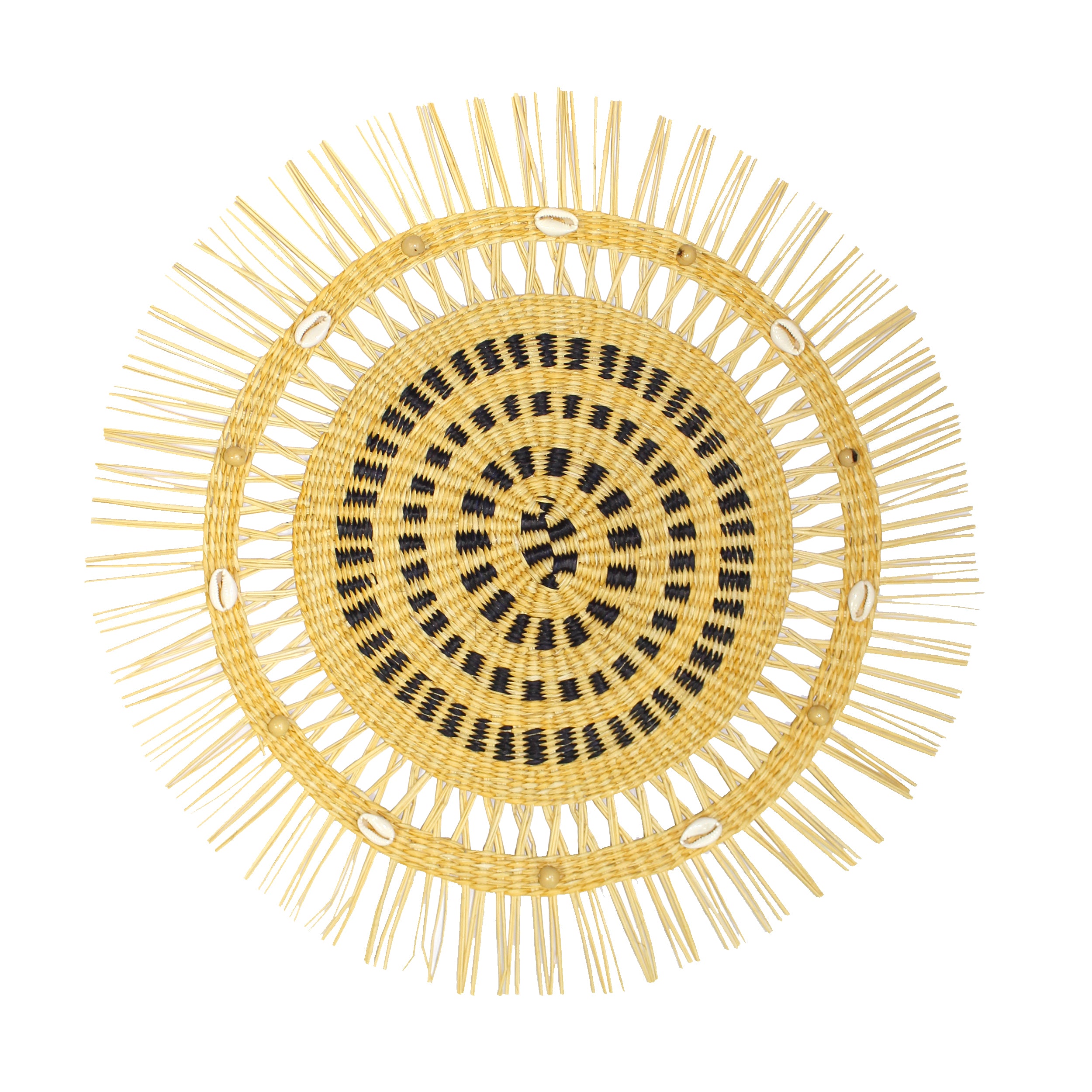 Set de table rond effiloché (lot de 2 unités)
