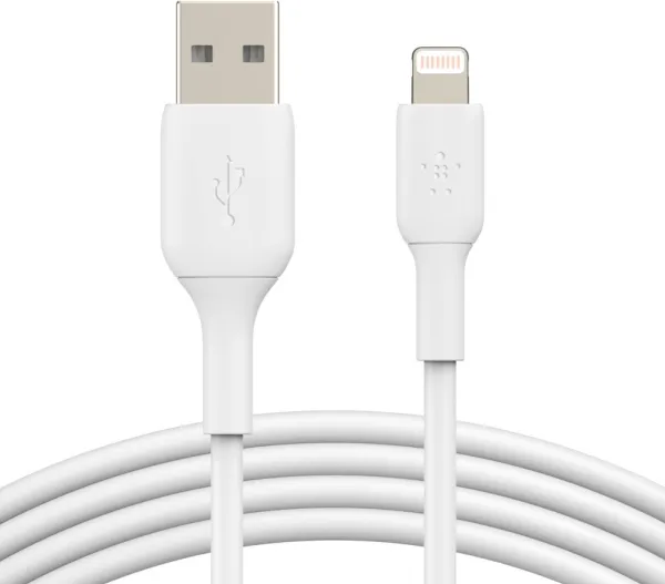 Belkin BoostCharge - Lightning-kabel - Lightning han til USB han - 3 m - hvid