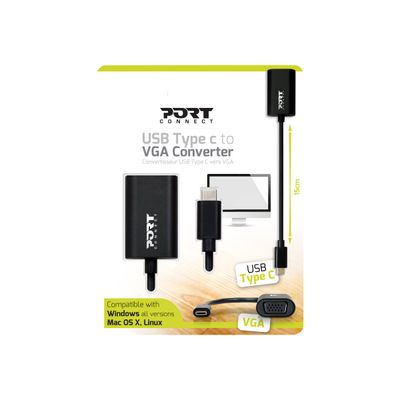 PORT Connect - convertisseur USB-C (M) vers VGA (F)