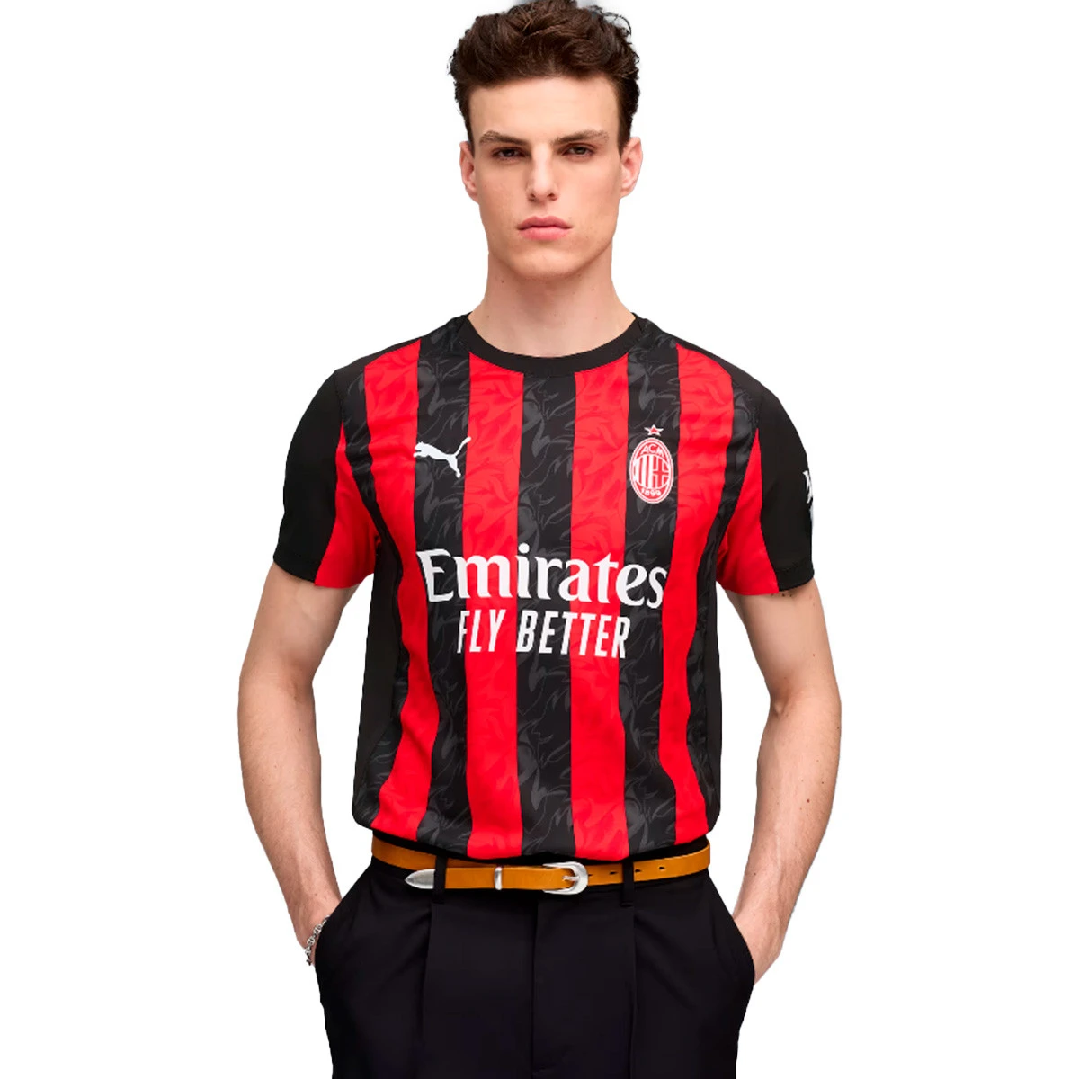 Camisola Puma AC Milan Primeiro Equipamento Authentic 2025-2026