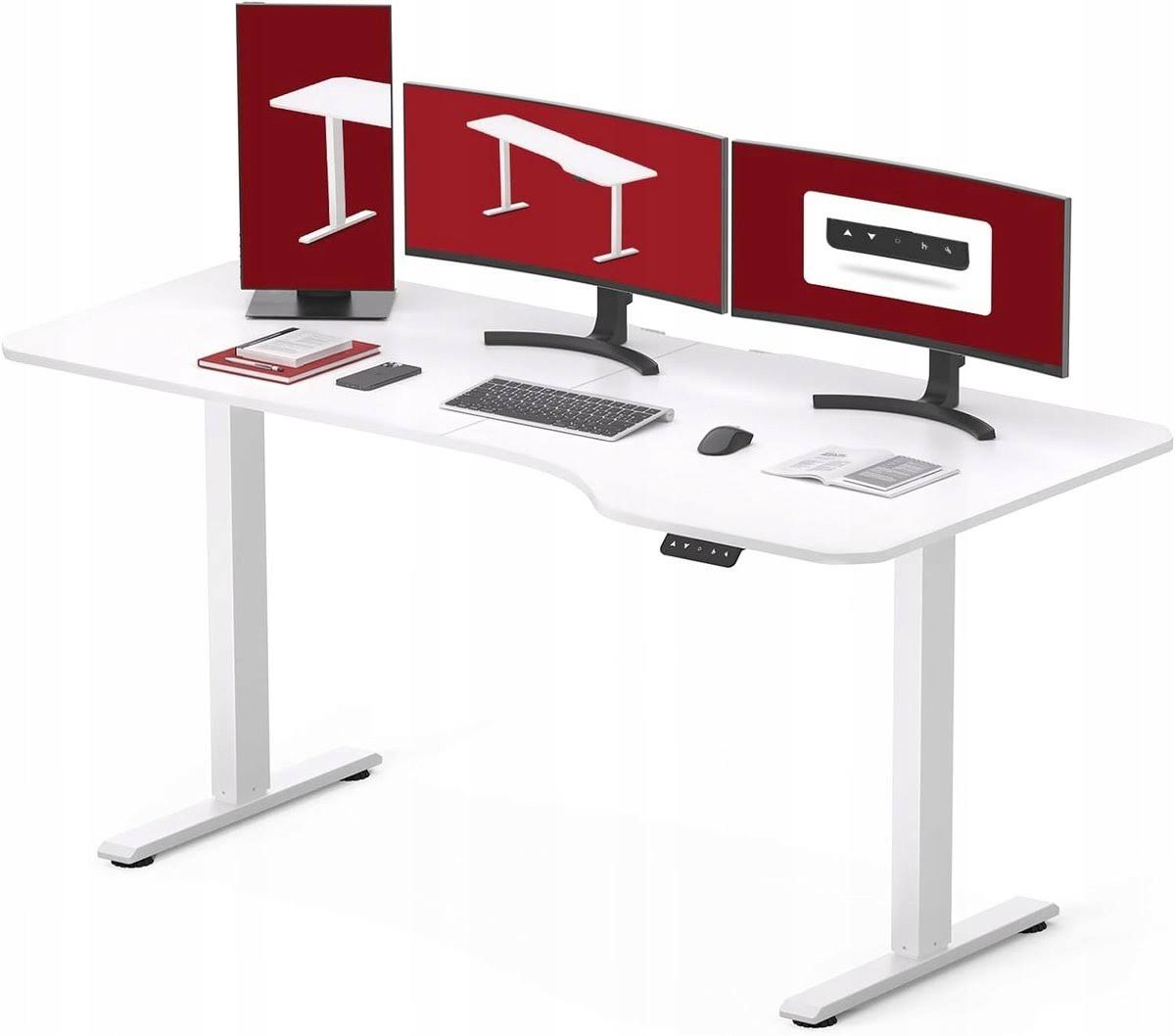 SANODESK QS1 160x75cm höhenverstellbarer Schreibtisch elektrisch, Memo