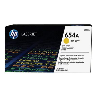 HP 654A - jaune - cartouche laser d'origine