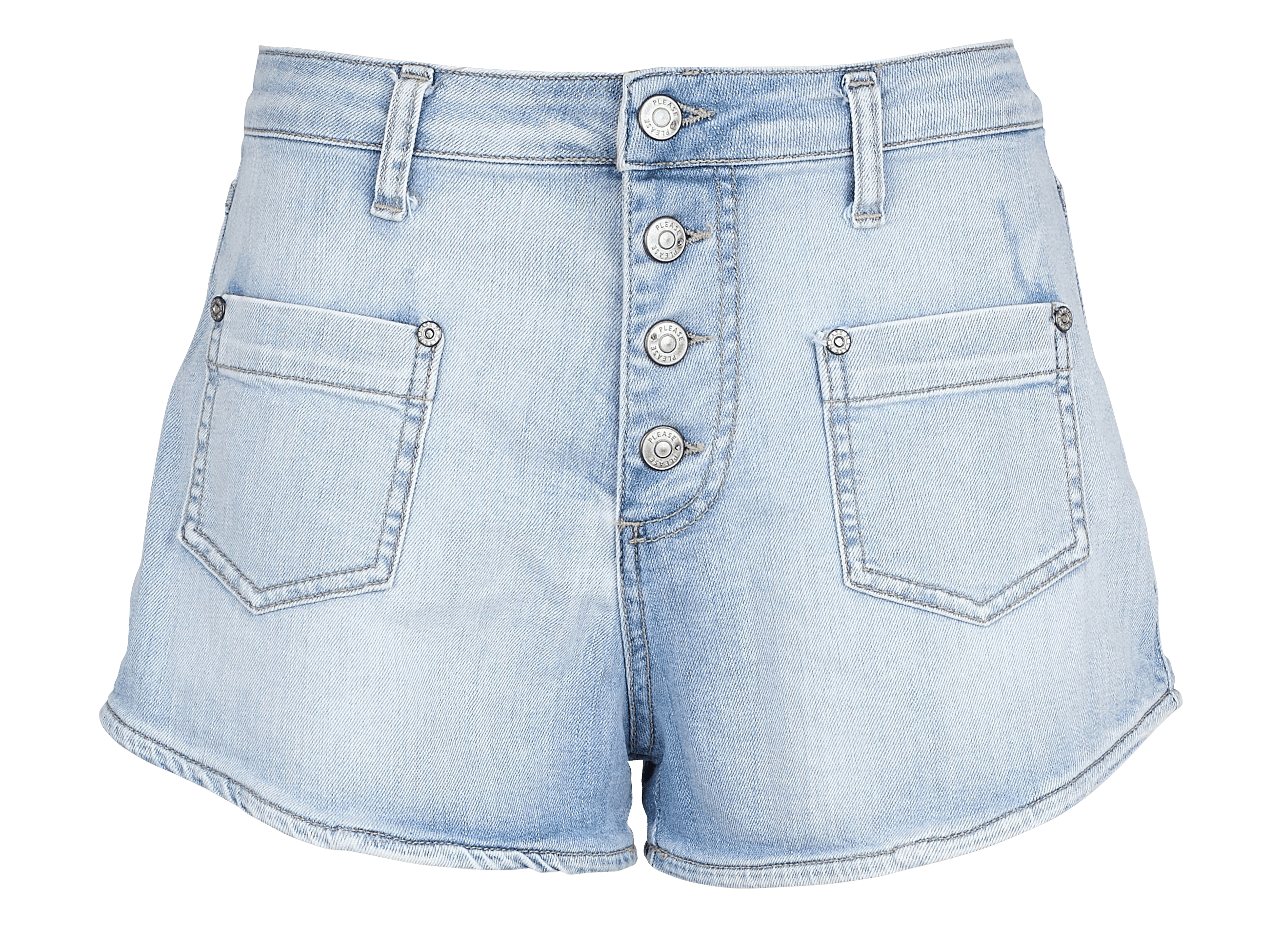Short en jean délavé| Bleu