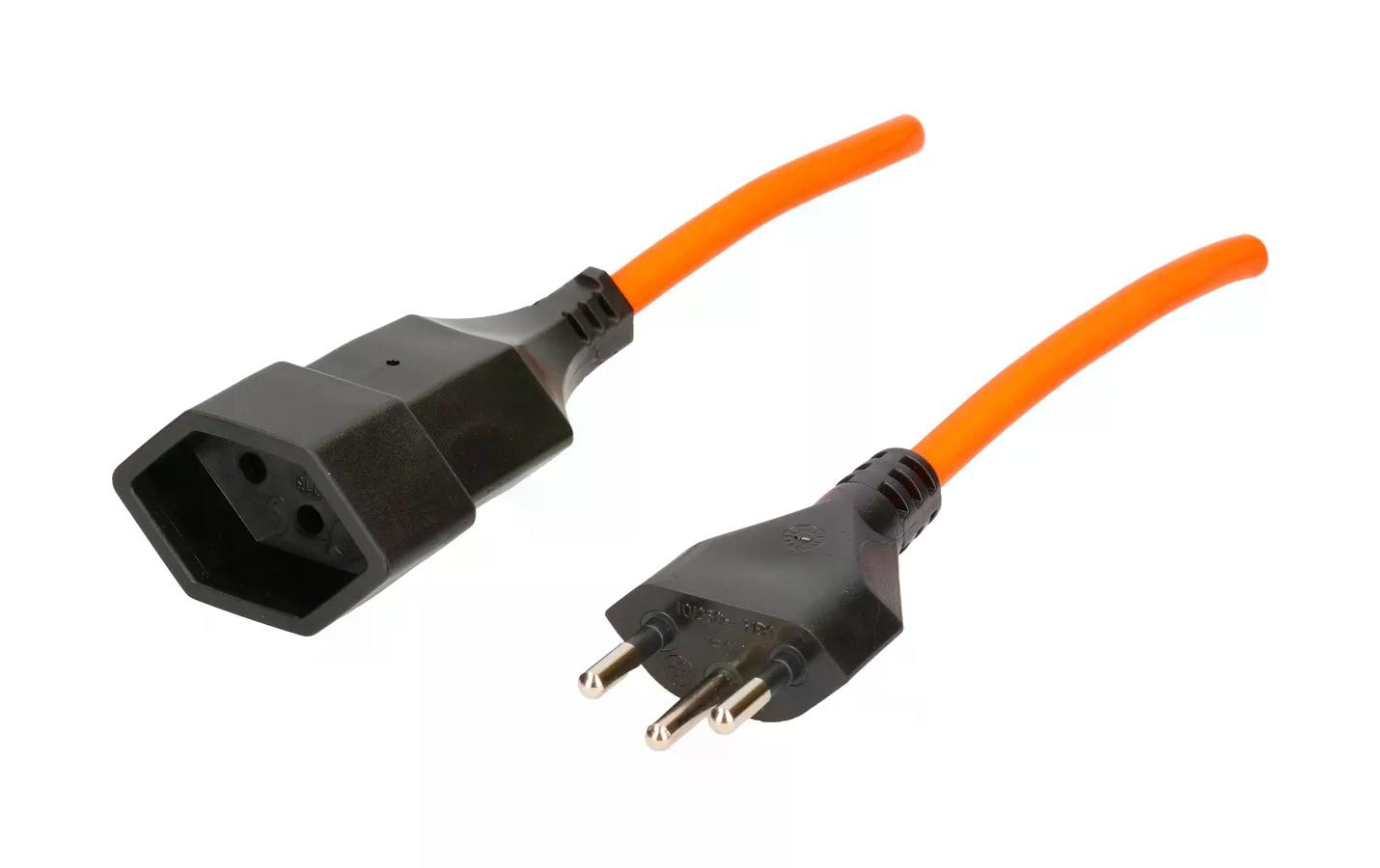Verlängerungskabel 25 m T13 - T12, Orange25 m langes Verlängerungskabel mit T12-Stecker und T13-Kupplung