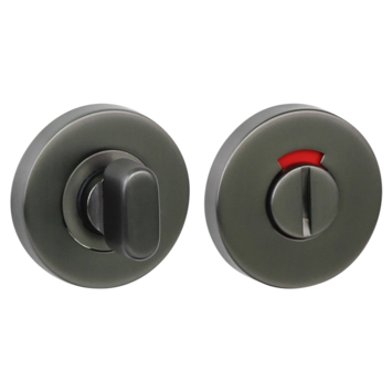 GAMMA vrij-bezet rozet rond gun metal (RVS PVD)