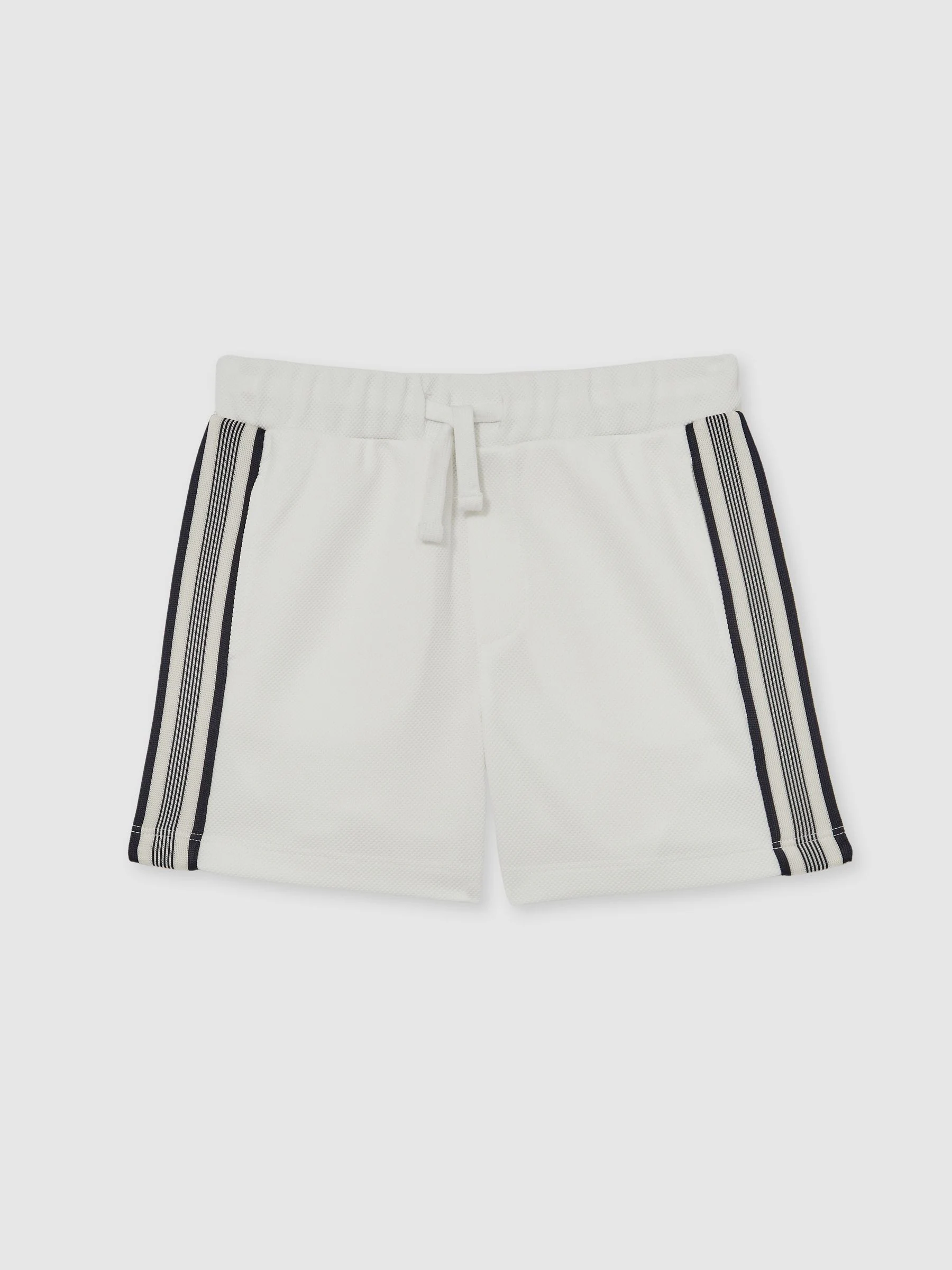 Wit - Reiss Terry Side Stripe Textured Shorts