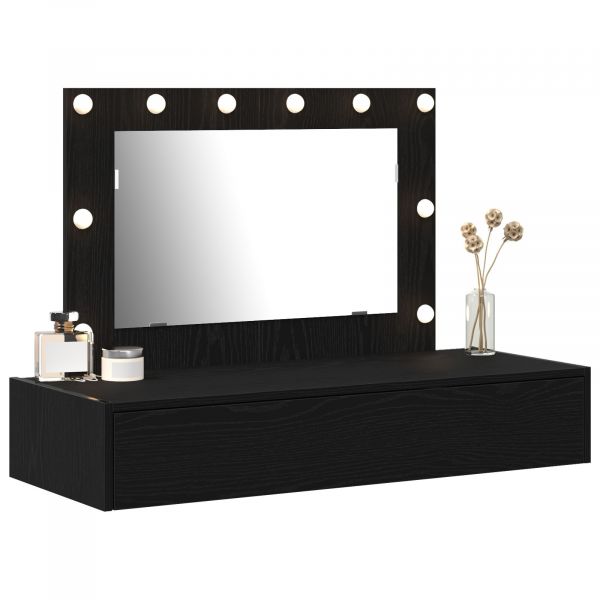 vidaXL Carvalho Preto Mdf 100 x 40 x 70 cm Mesa de Toucador Retangular - 3371961645
