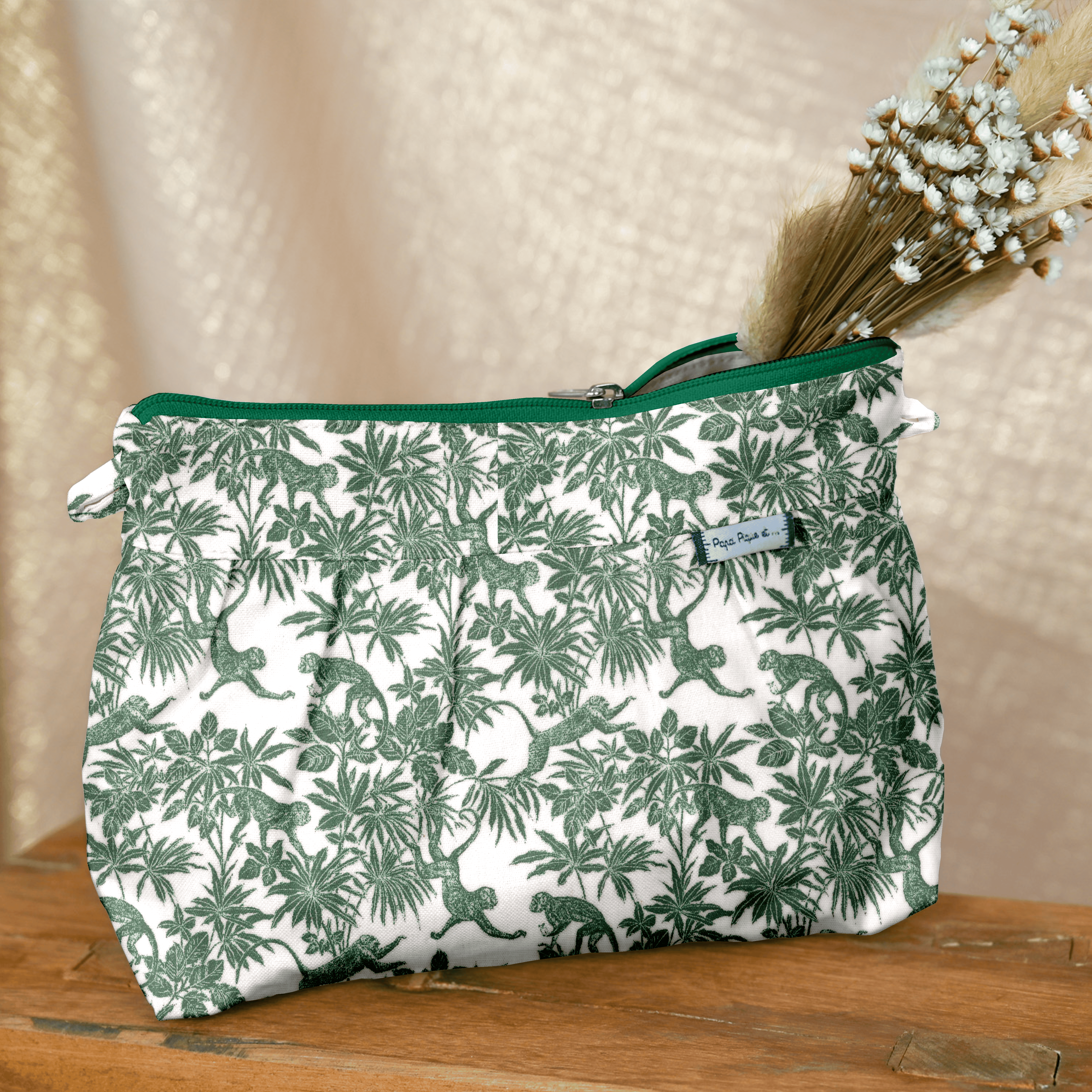 Pochette Plissée Jungle Vintage