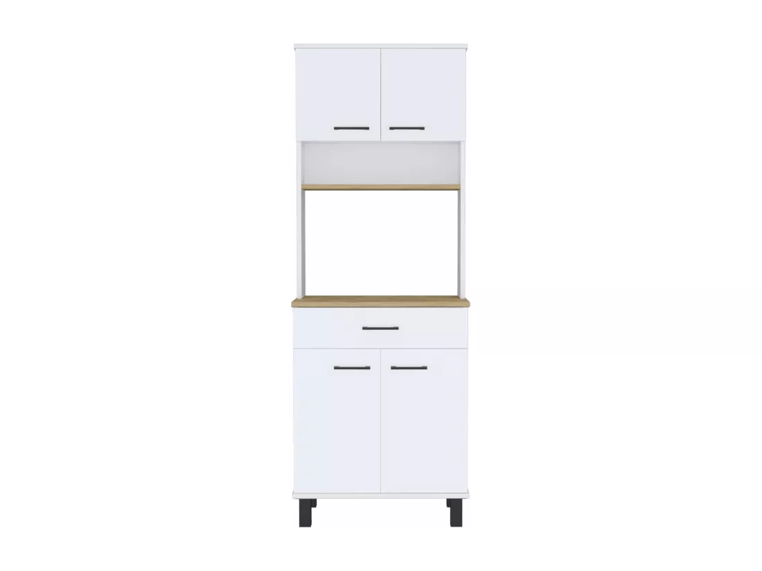 Buffet Cuisine Sideboard Z 60 avec Tiroir , 160 cm X 58 cm X 35 cm , White / Macadamia