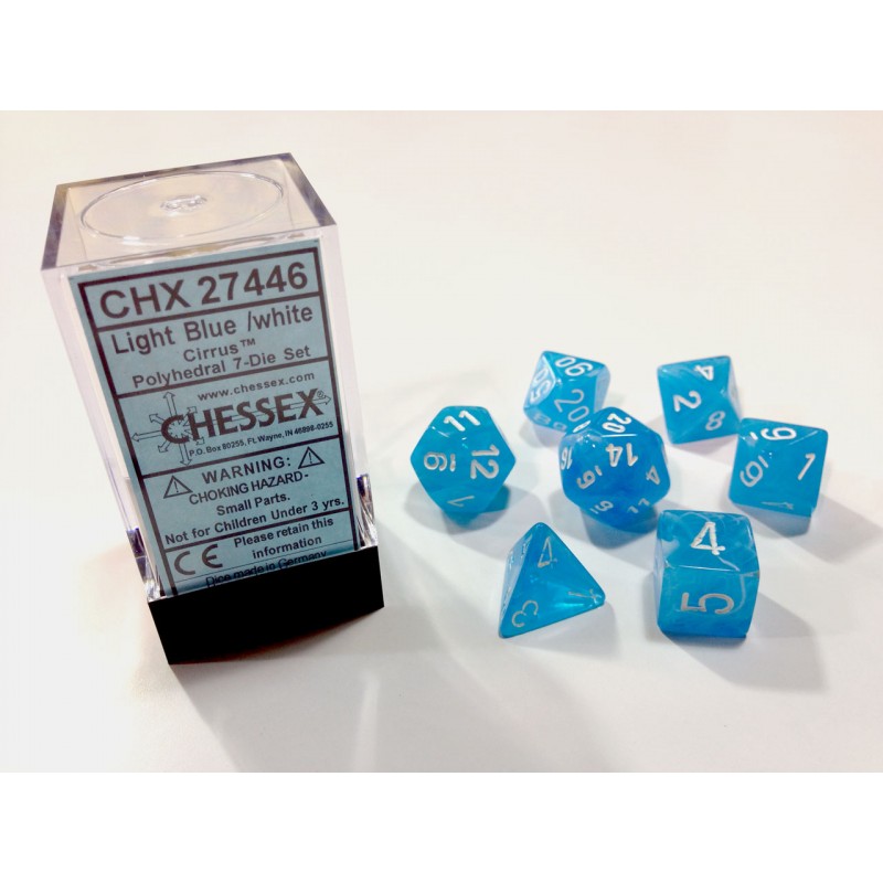 7 dés * cirrus * BLEU CLAIR