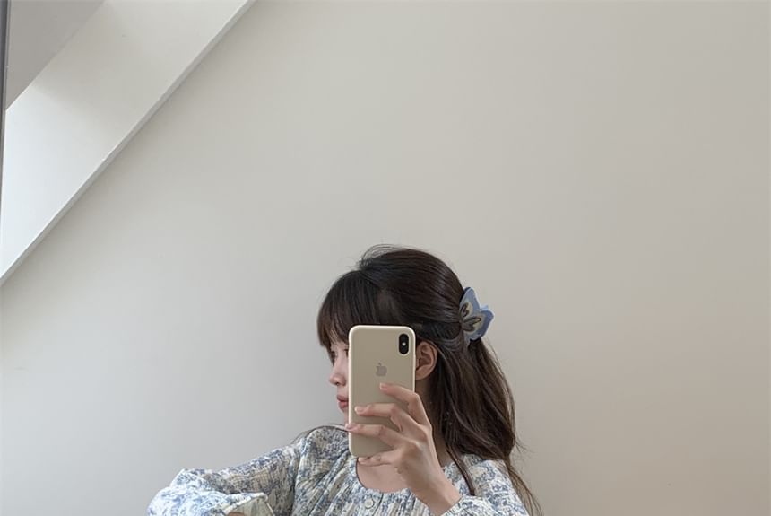 Tanee - Pyjamaset: Henley-top met lange mouwen en print + rechte broek