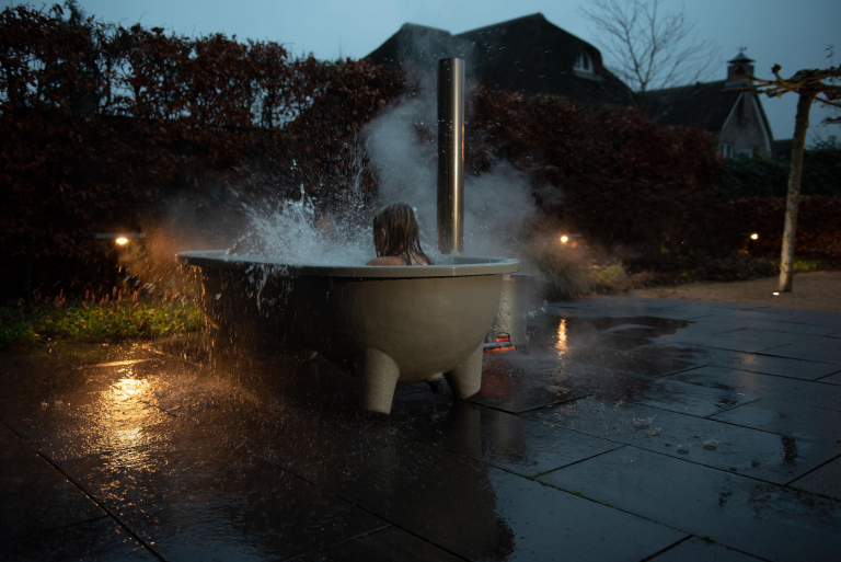Weltevree Dutchtub Original hottub houtgestookt oranje