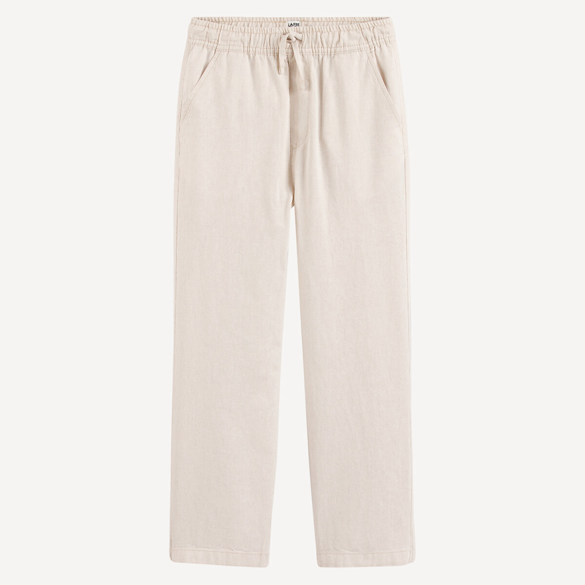 COLEÇÃO LA REDOUTE<br>Calças retas em algodão/linho
