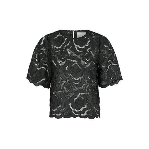 Neo Noir Trisha Big Lace Bluse, Black, 40
