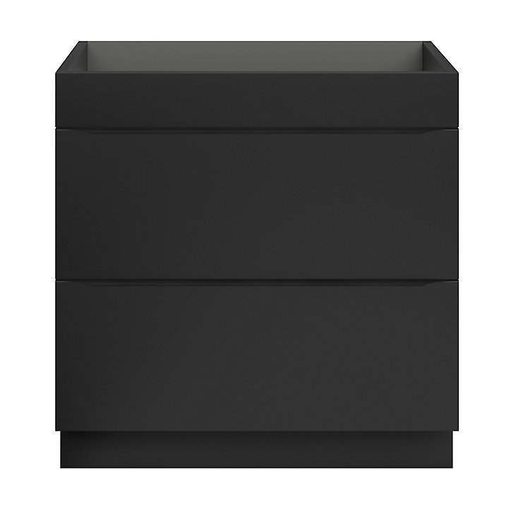 Meuble sous vasque à poser GoodHome Imandra noir mat L. 80 x H. 82 x P. 45 cm