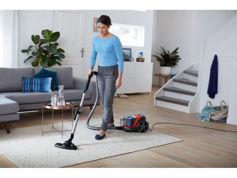 Philips Bodenstaubsauger PowerPro Compact Rot Beutelloser Staubsauger