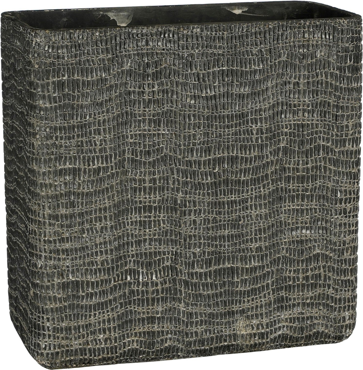 Mica Decorations plantenbak Siri grijs 28 x 14 x 28 cm