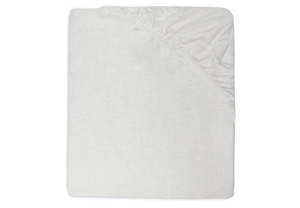 katoenen jersey ledikant hoeslaken 60x120 cm Ivory/Nougat - set van 2