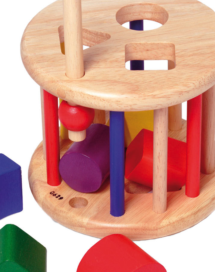 Steckspiel SORTIER-ROLLE in bunt/natur