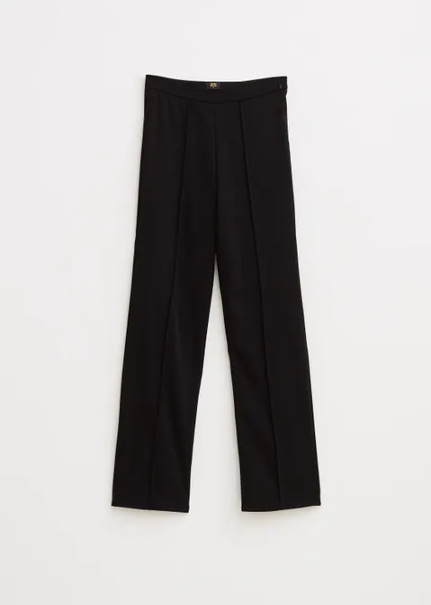 Broek met wijde pijpen zwart (ZWART)