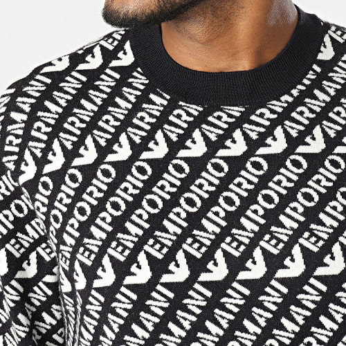 Pull 6R1MU2 Noir Blanc