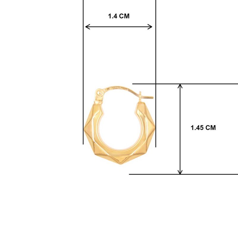 Boucles d'Oreilles Créoles - Or Jaune - Femme