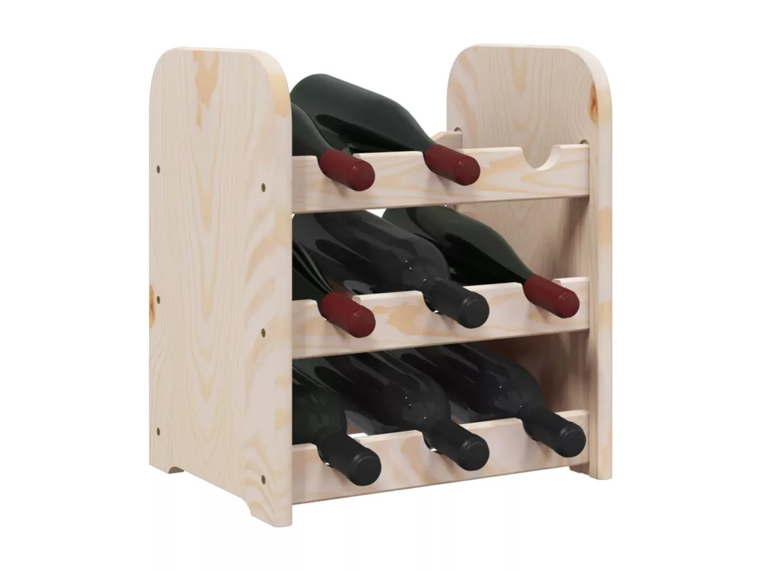 Casier à vin 33x25x37 cm bois de pin massif