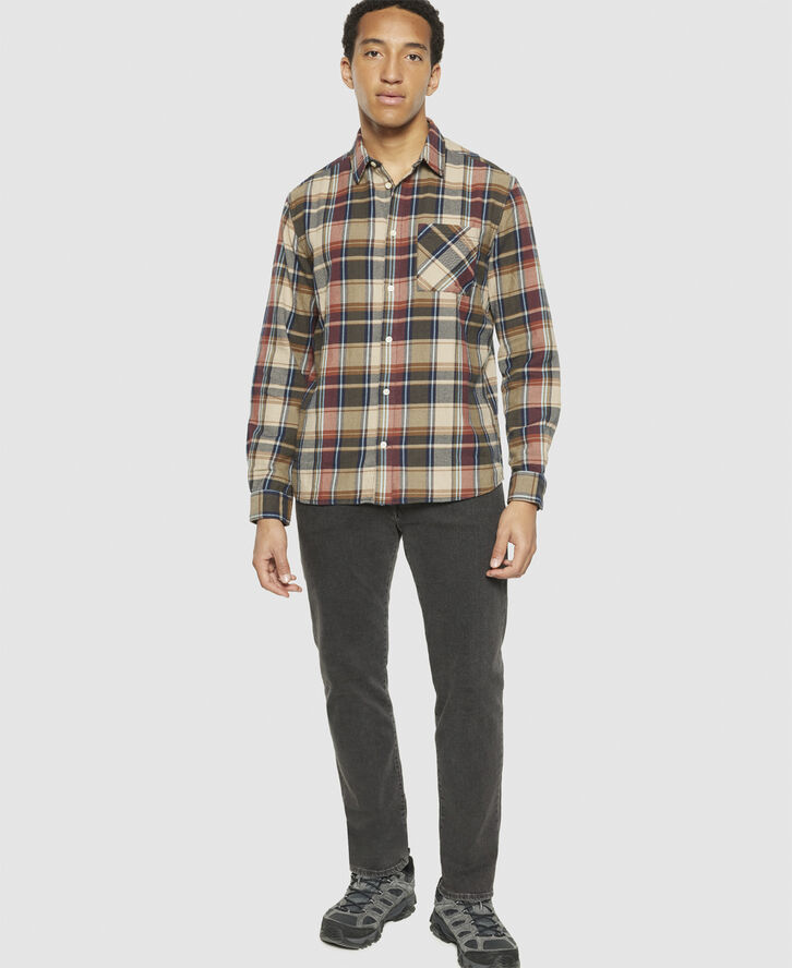 Knowledge Cotton Apparel Regular light flannel checkered shirt - GOTS/Vegan Multi check