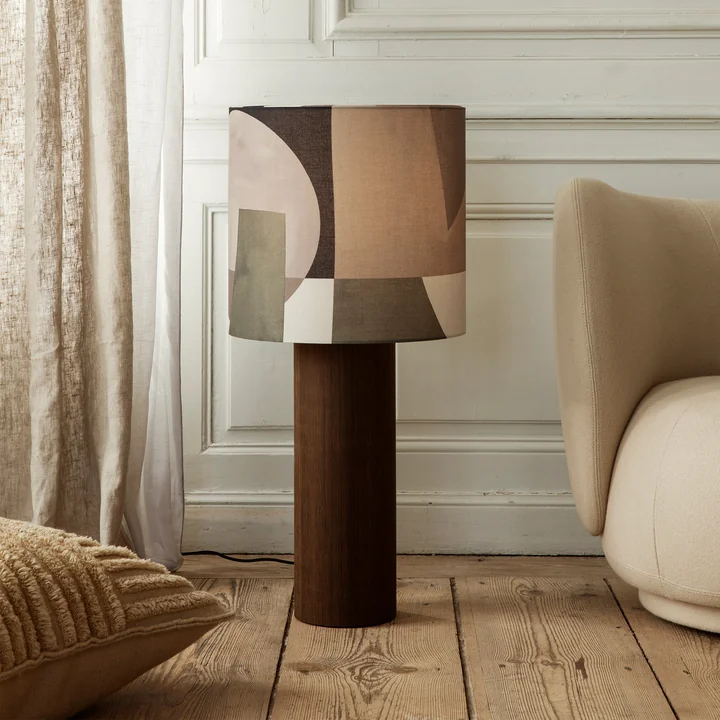 Ferm Living - Post Stehleuchte Basis, Solid, Eiche geräuchert