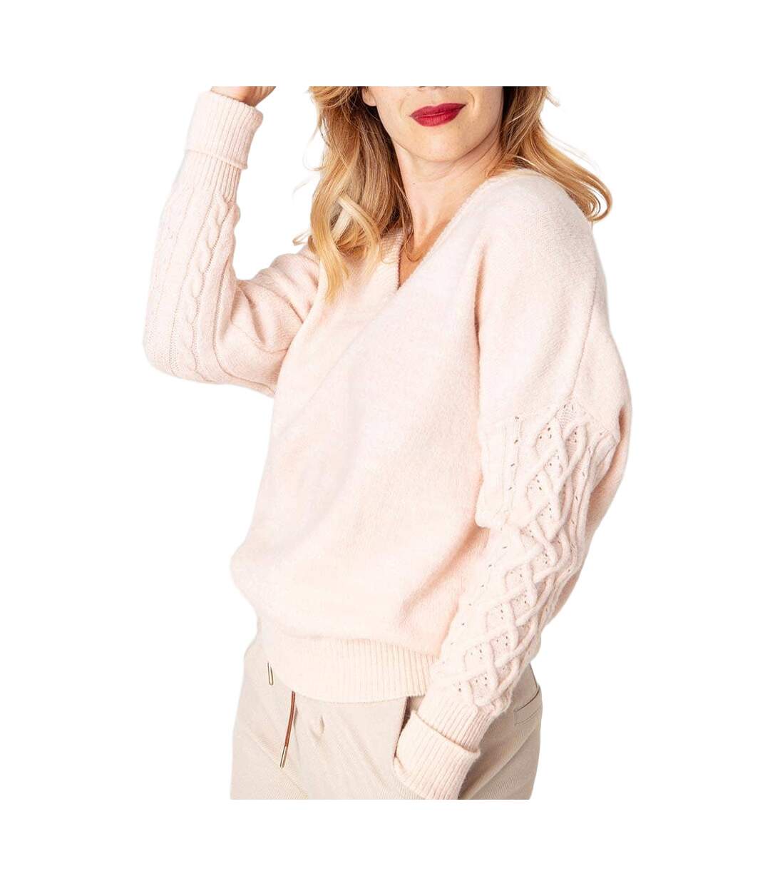 Pull Rose Femme TBS Clair