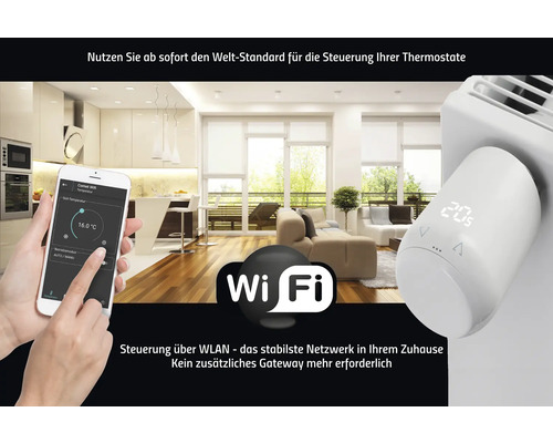 Eurotronic Draadloze Thermostaat Comet Wifi M30 x 1,5 wit 700200 - Compatibel met SMART HOME van hornbach