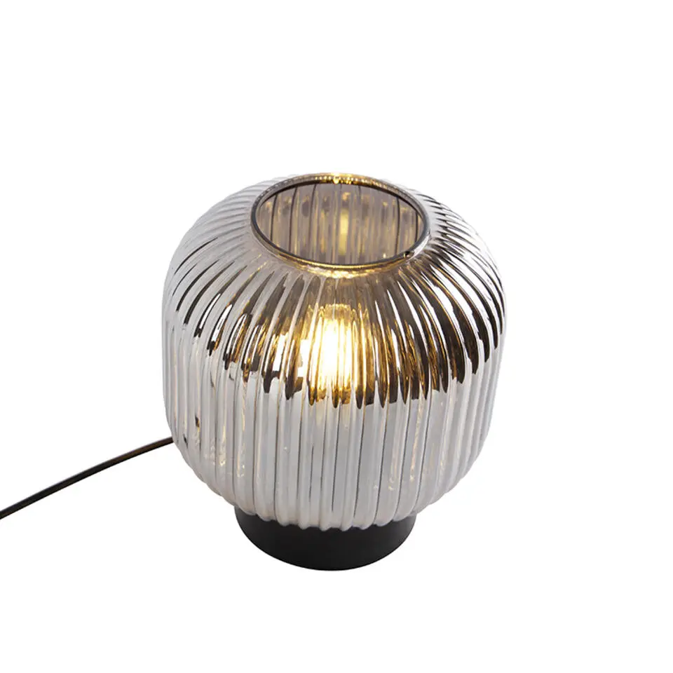 Qazqa tafellampen karel zwart e27