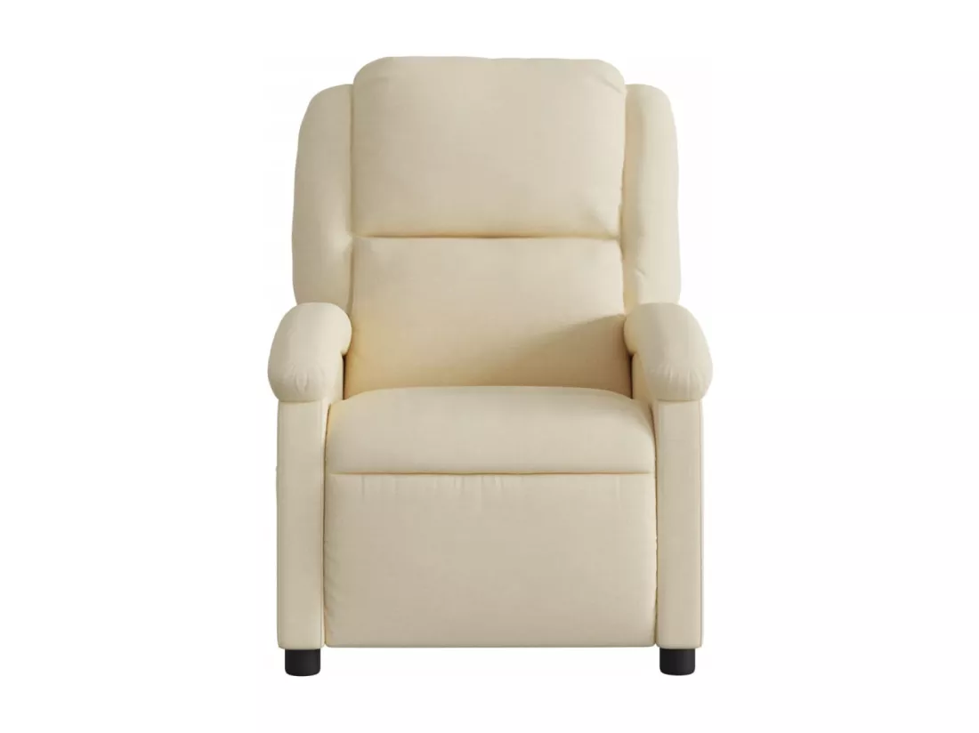 Fauteuil inclinable électrique Crème Tissu