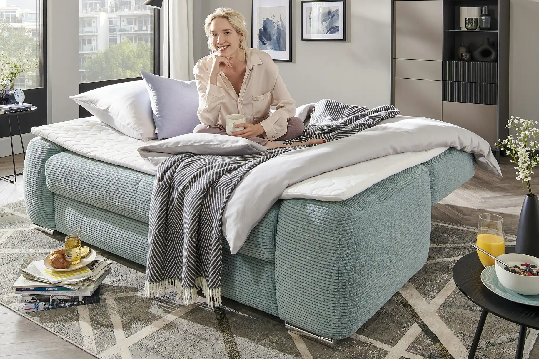 bobb Schlafsofa mit Boxspringpolsterung Viannie de Luxe