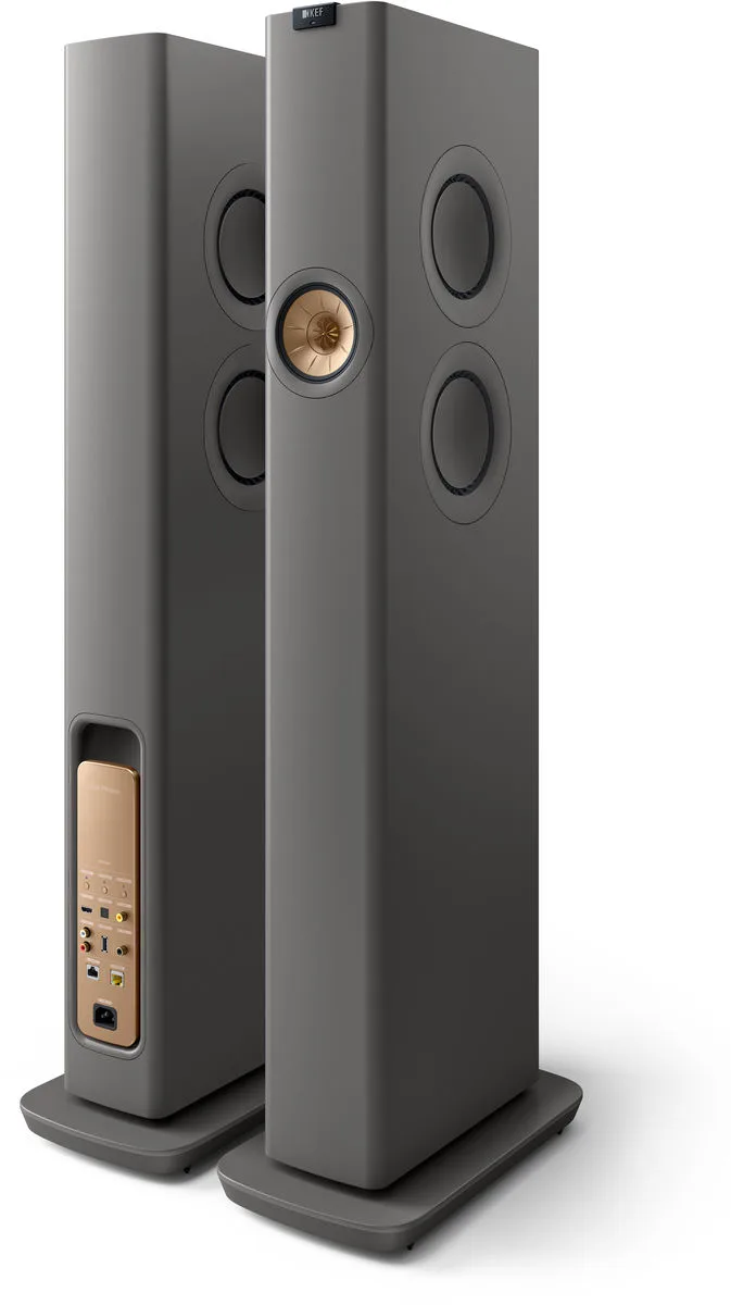KEF LS60 Wireless Gris titane Enceintes sans fil hi-fi