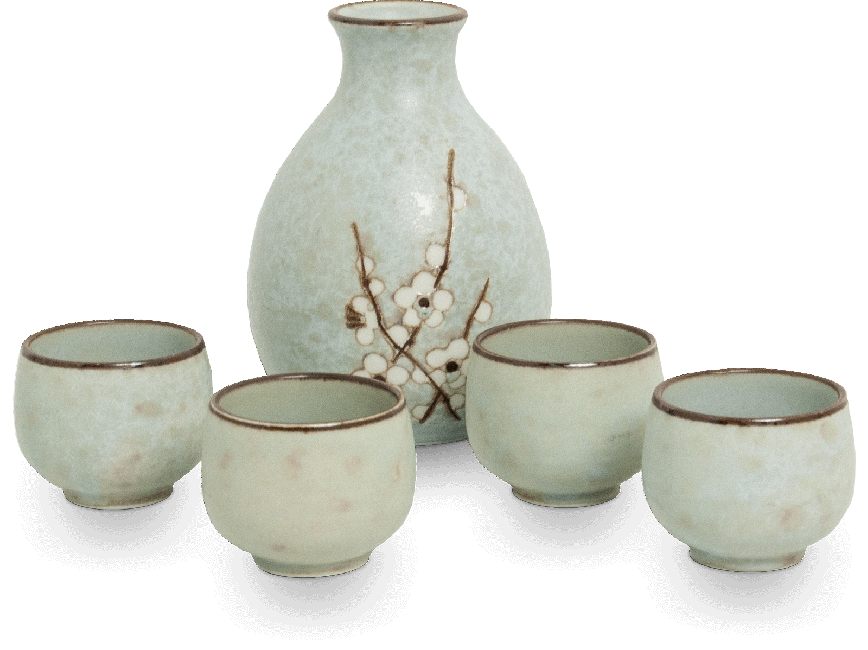 Sake Set Hana Groen 5-delig