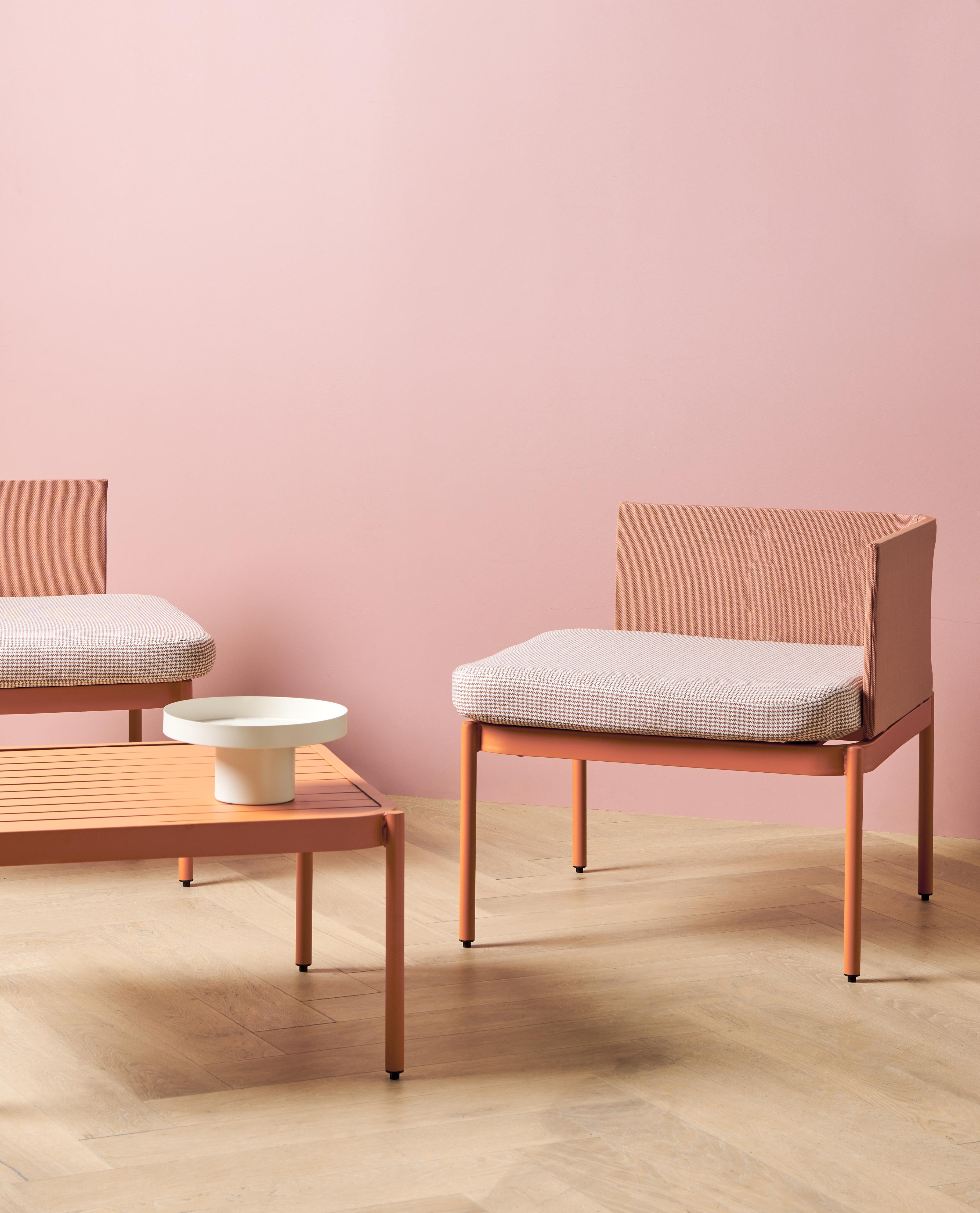 Loungeset met tafel 2-zits TERRACINA Metaal Oranje
