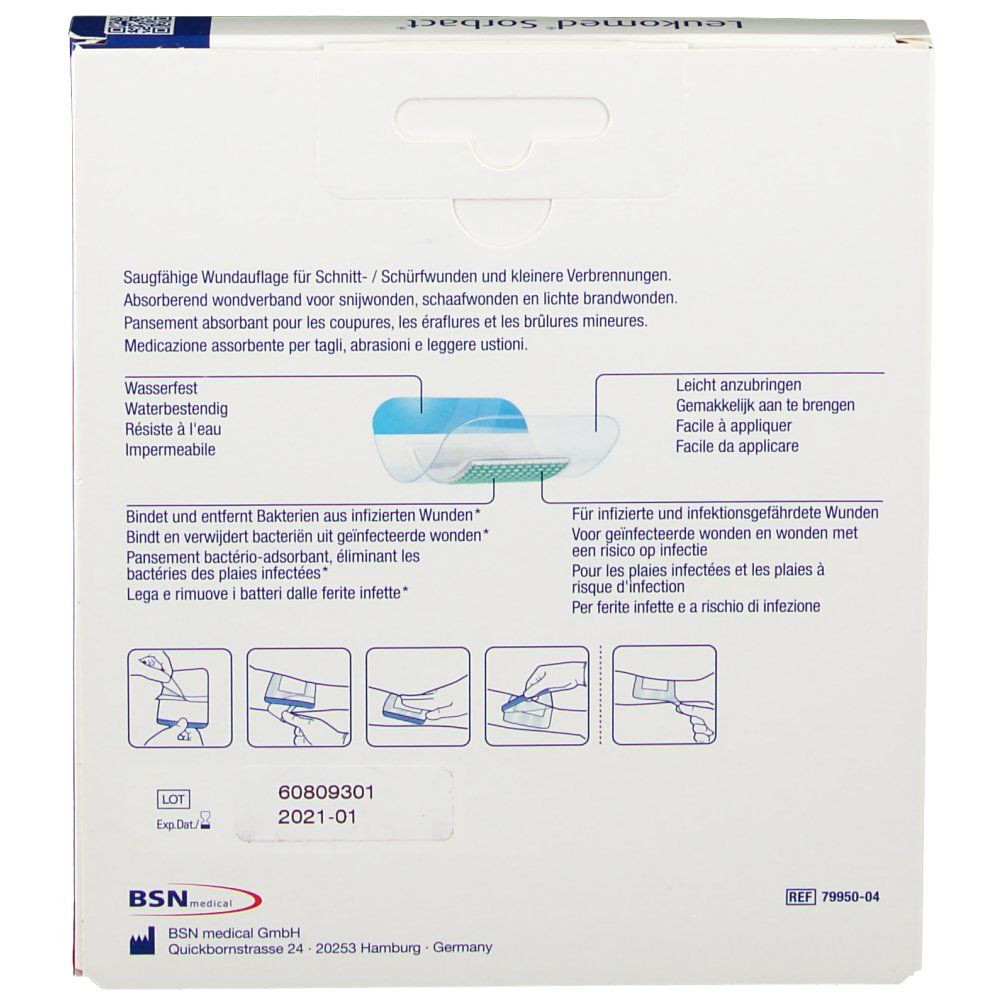 Leukoplast® Leukomed® Sorbact® 8 x 10 cm