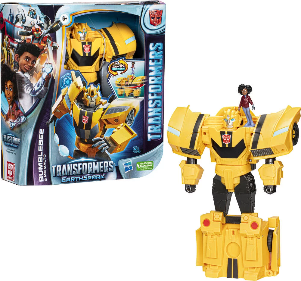 TRANSFORMERS EARTHSPARK SPIN CHANGER BUMBLEBEE ET MO MALTO