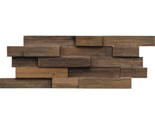 Houten lambrisering Teak Reclaimed Charred 20x50 cm